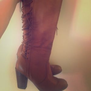 Torrid Knee High Lace Up Boots